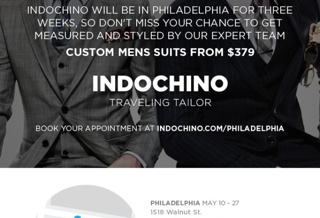 Indochino Traveling Tailor Philly Edition & Suit Giveaway