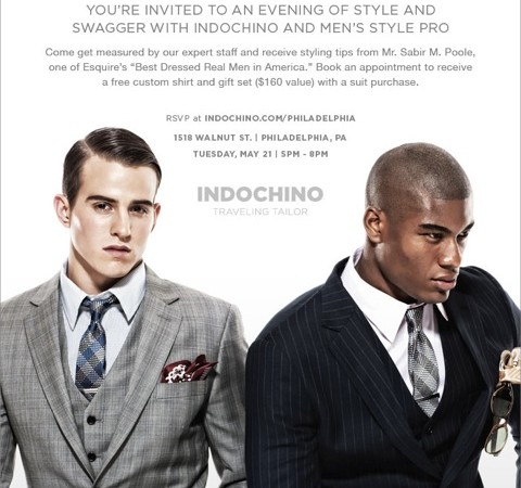 Get Styled by Men’s Style Pro x Indochino Philly Traveling Tailor May 21st