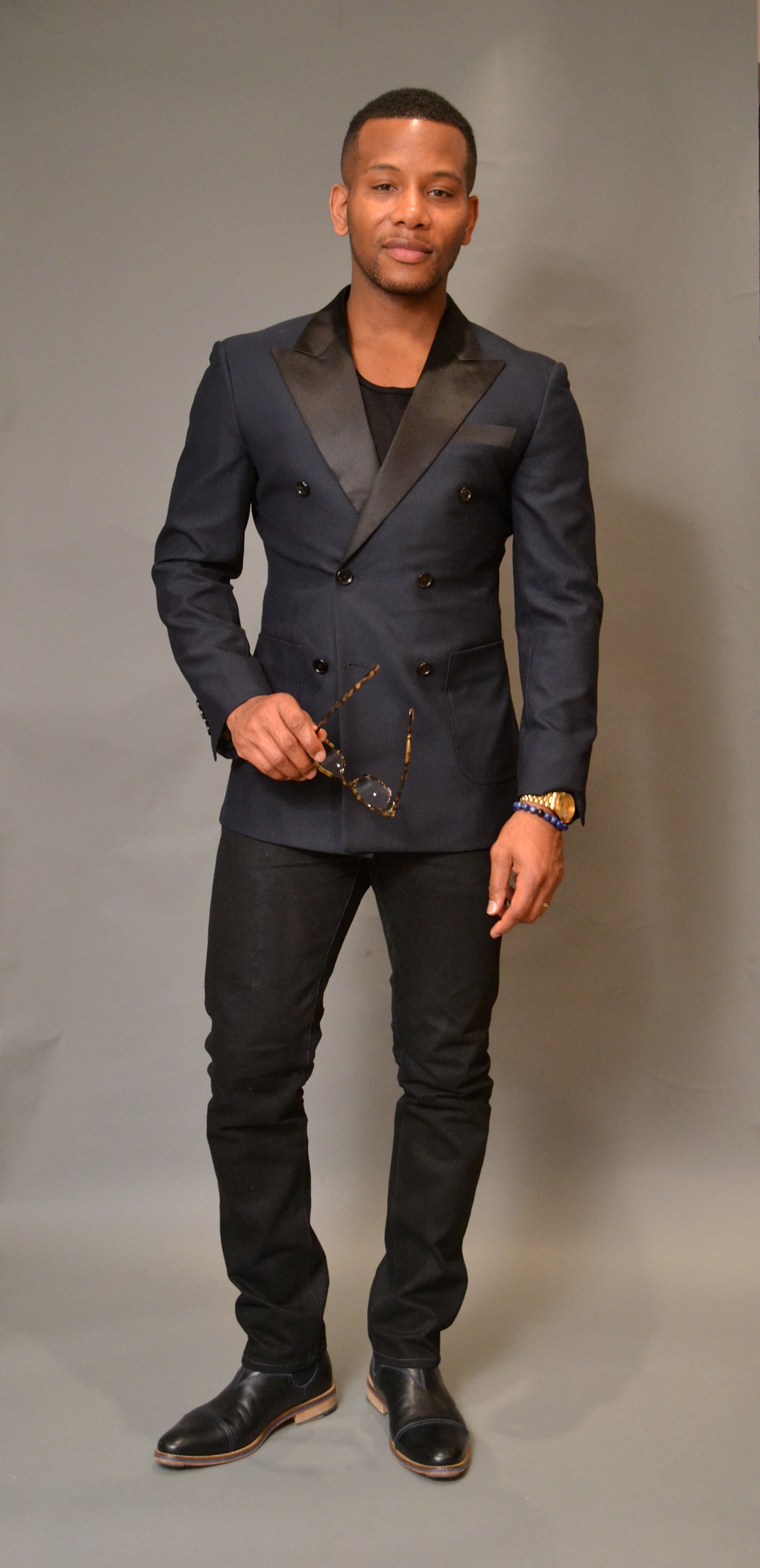 Men's Style Pro in Custom Indochino Midnight Blue Tuxedo
