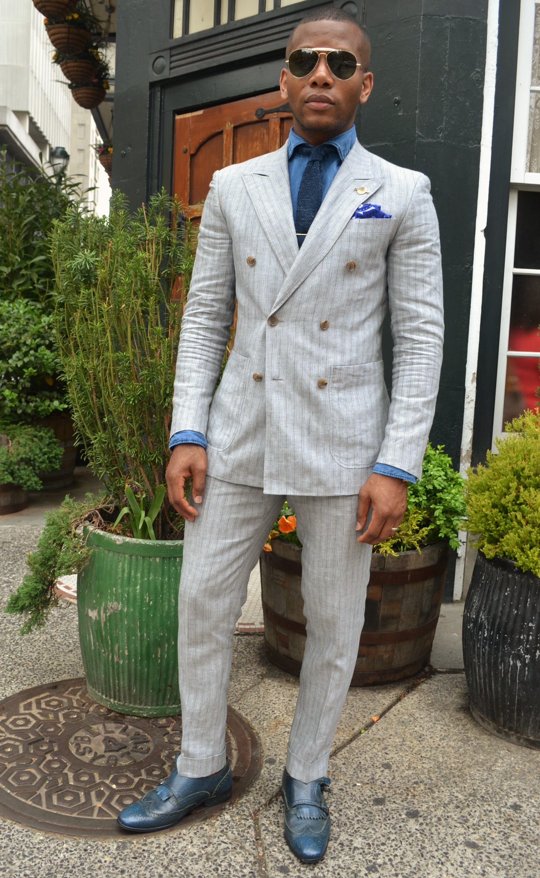Sabir M. Peele In Indochino Linen Suit