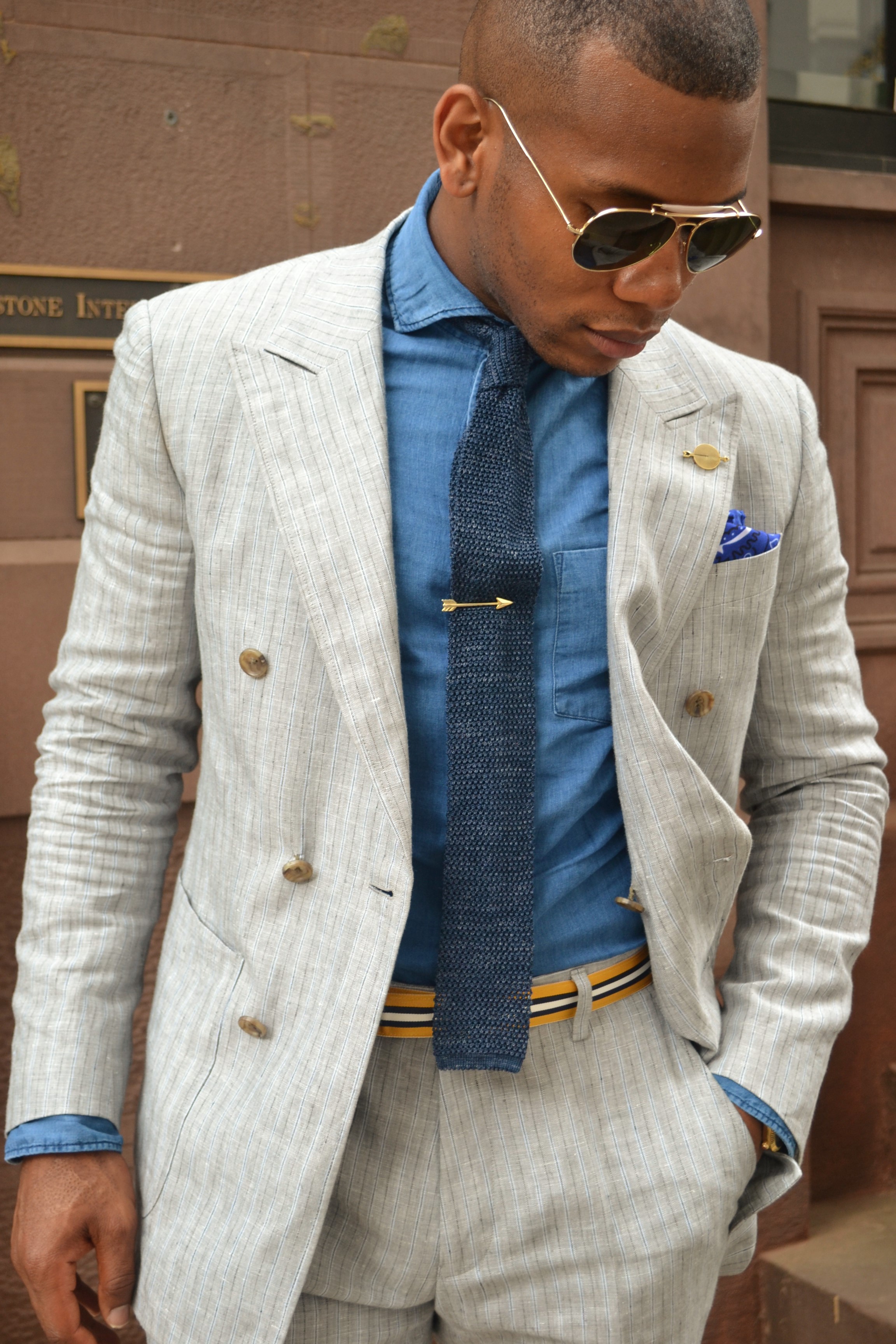 Sabir M. Peele In Indochino Linen Suit