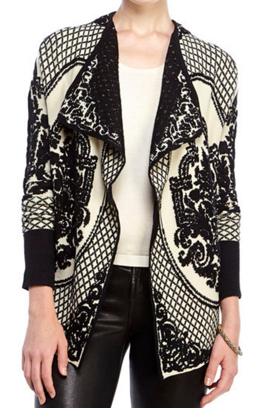 Sioni Demask Texture Knit Cardigan