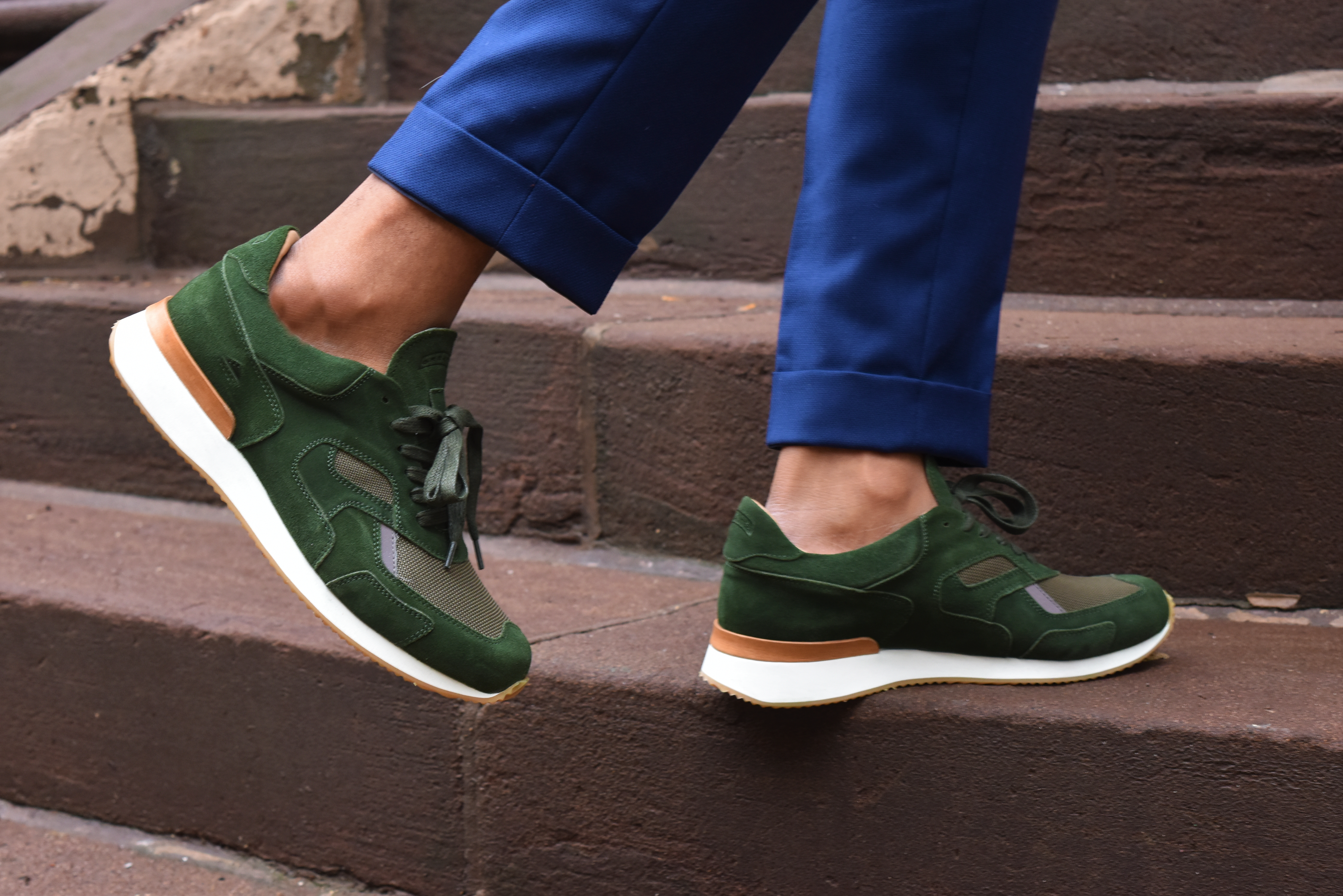 Sabir M. Peele In Greats Pronto Cargo Green Sneaker