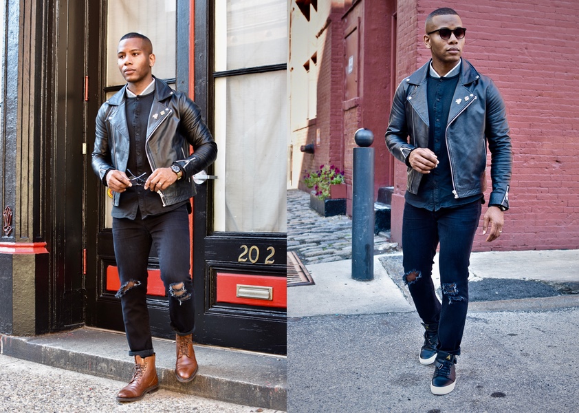 men's style with sneakers