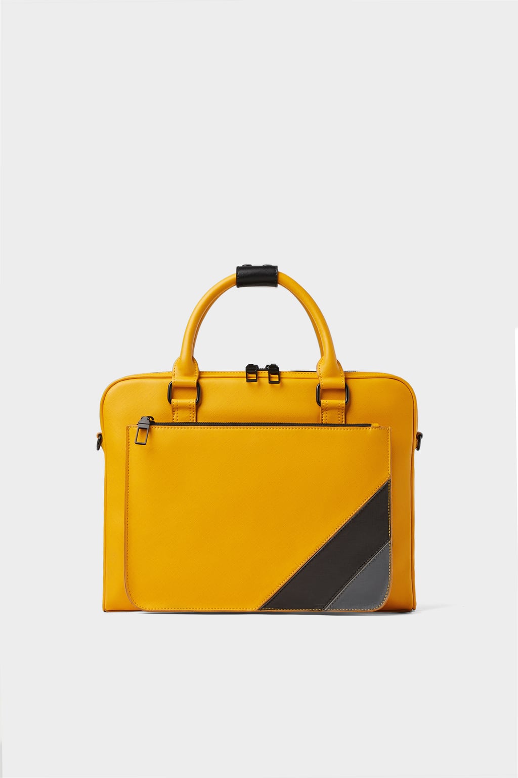 Zara Yellow Contrast Briefcase 