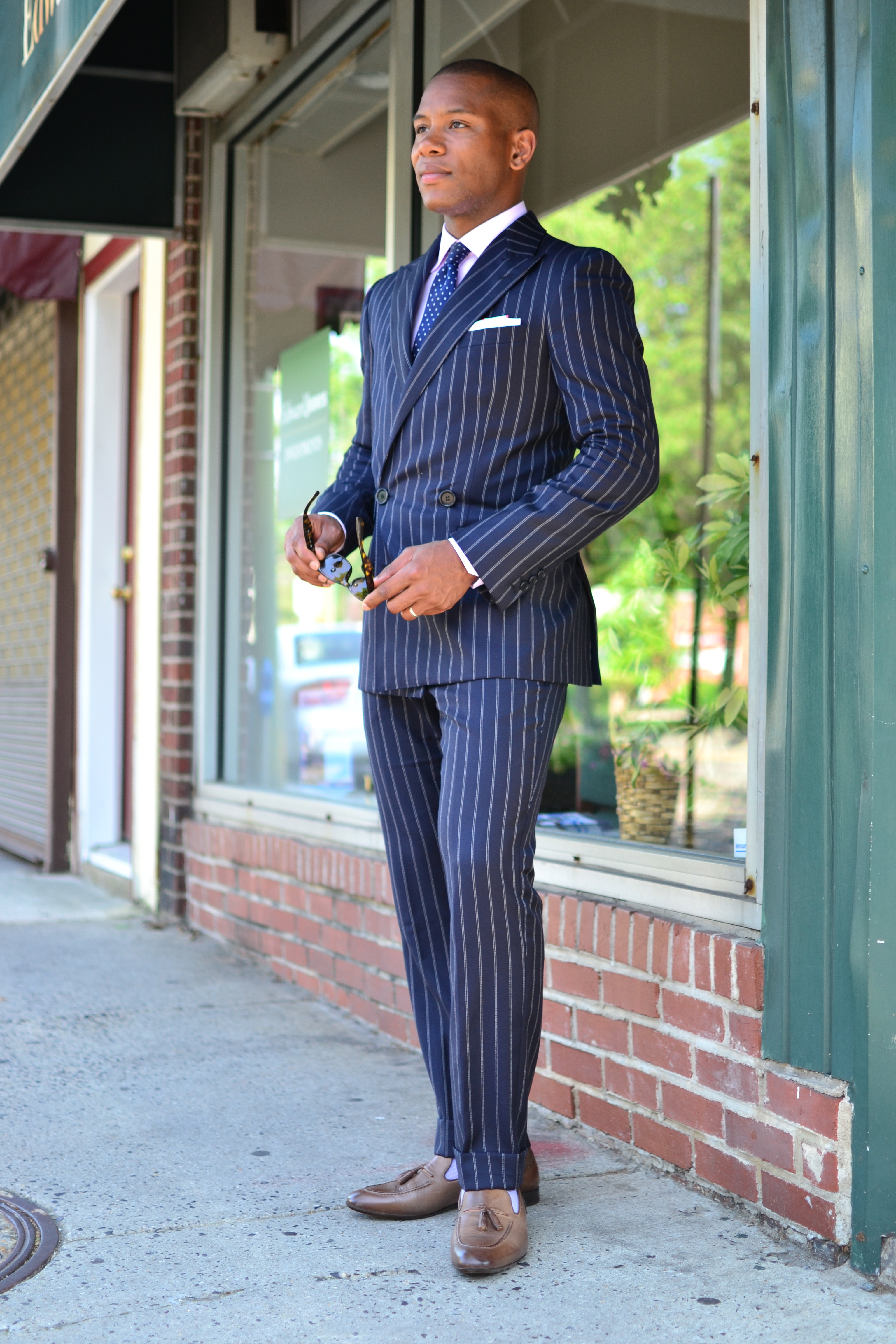 Hackett London Wool Linen Double Breasted Suit on Men's Style Pro
