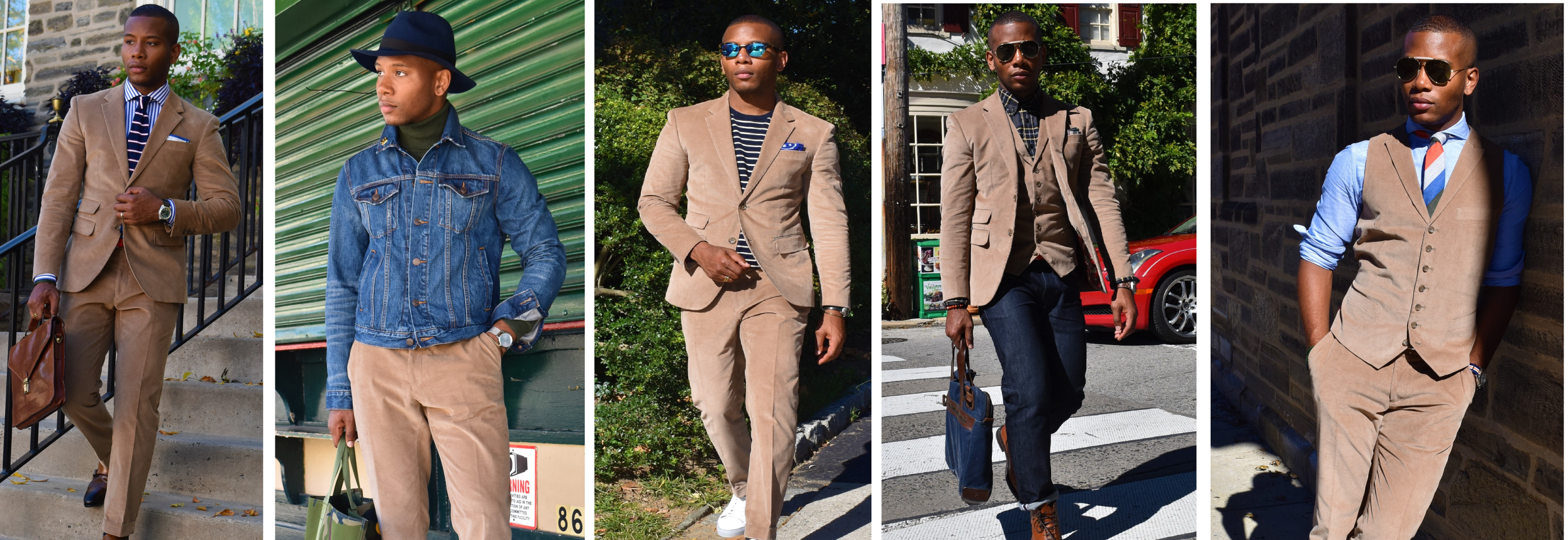 Sabir M. Peele of Men's Style Pro Styled & Wearing Indochino Corduroy Suit