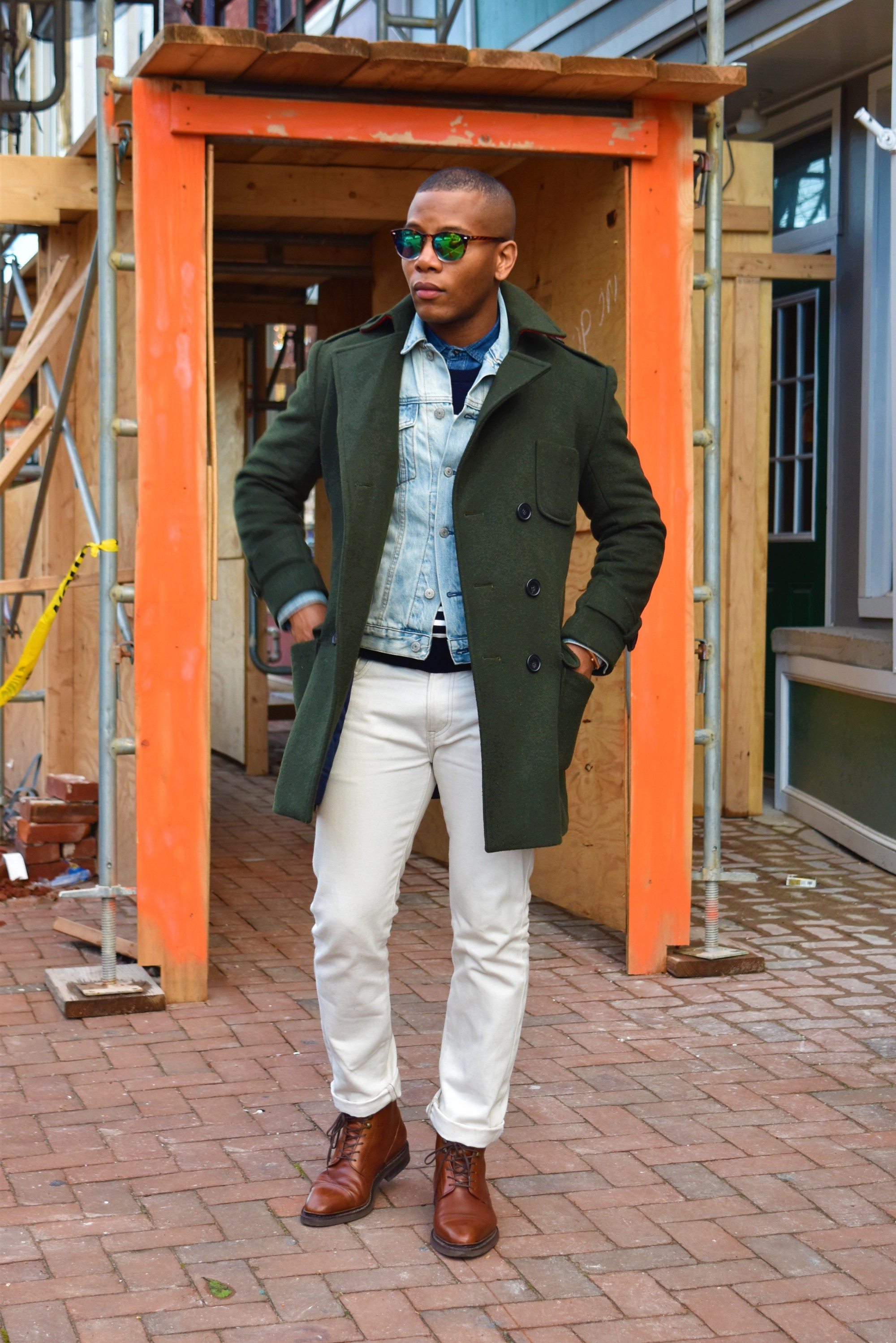 Winter Essentials: The Wool & Cashmere Green Double Breasted Coat | Men ...